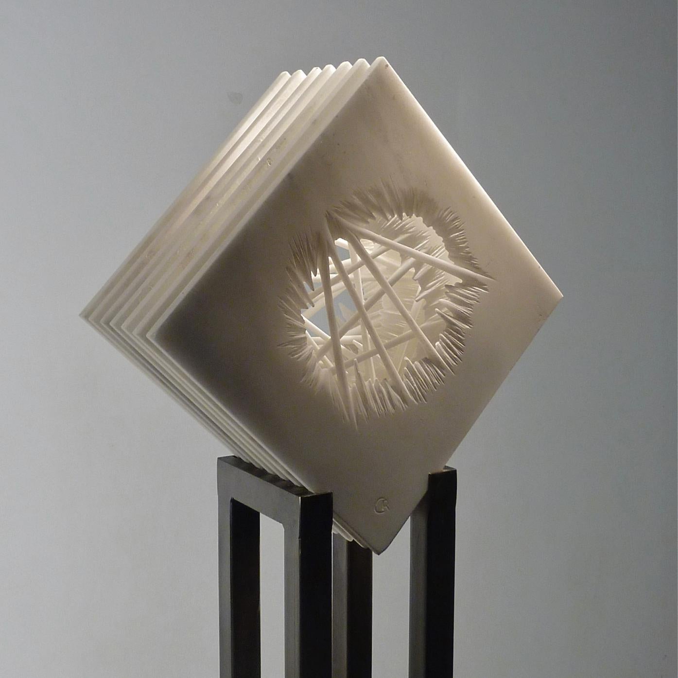 "INNER VIEW VII"  Organic, Abstract Marble Sculpture by Caroline Ramersdorfer