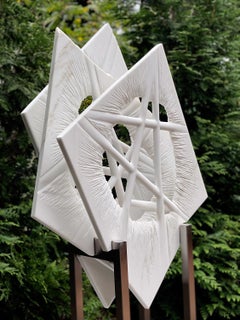 "INNER VIEW_Nexus_cellular", Organic, Abstract Marble Sculpture, Large Outdoor