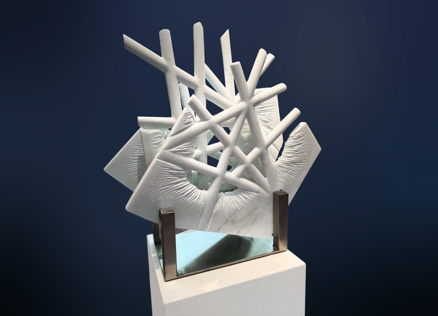 "INNER VIEW_Open_Nexus II"  Organic, Abstract Marble Sculpture