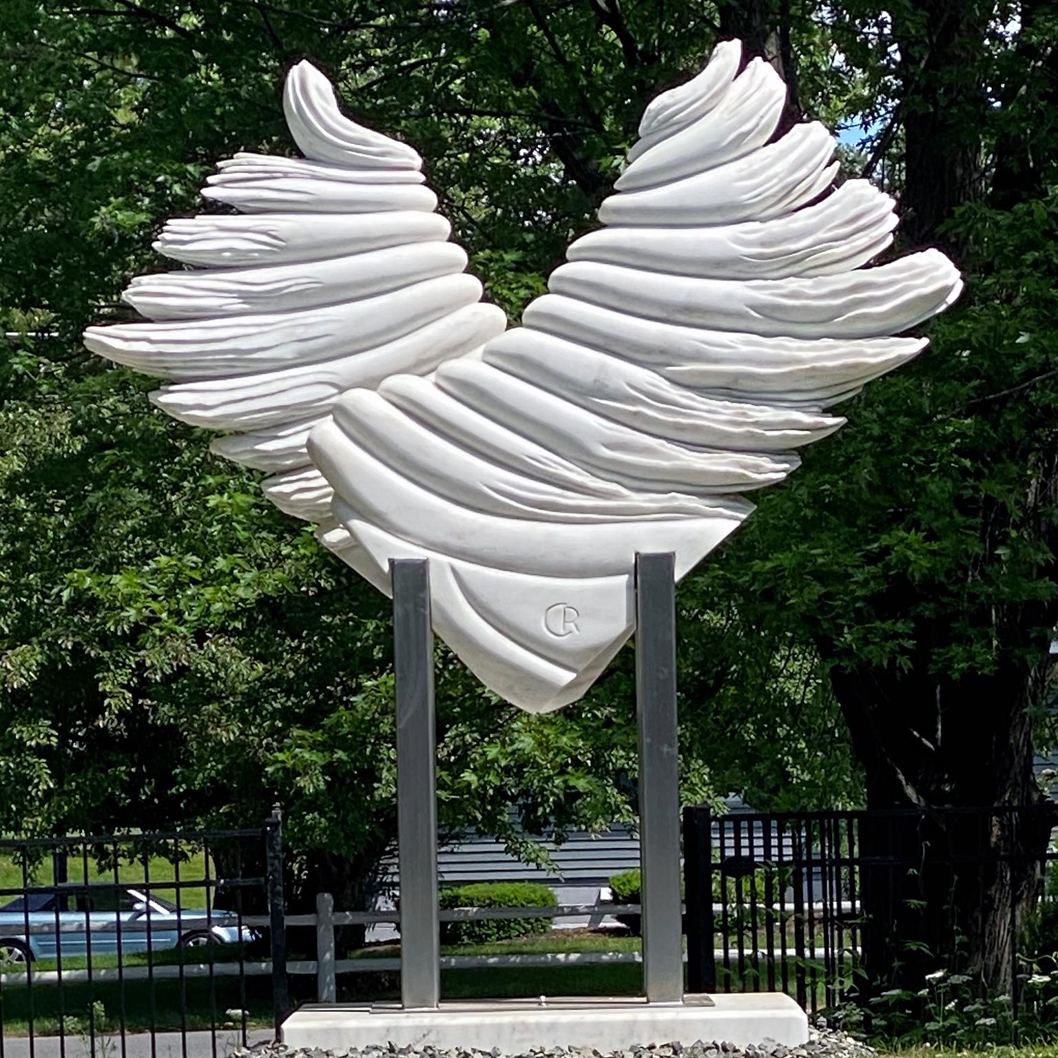 Scultura astratta in marmo 