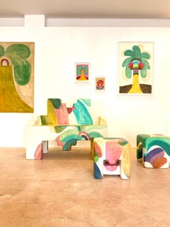 Caroline Rennequin Gemalte Palmen Thron