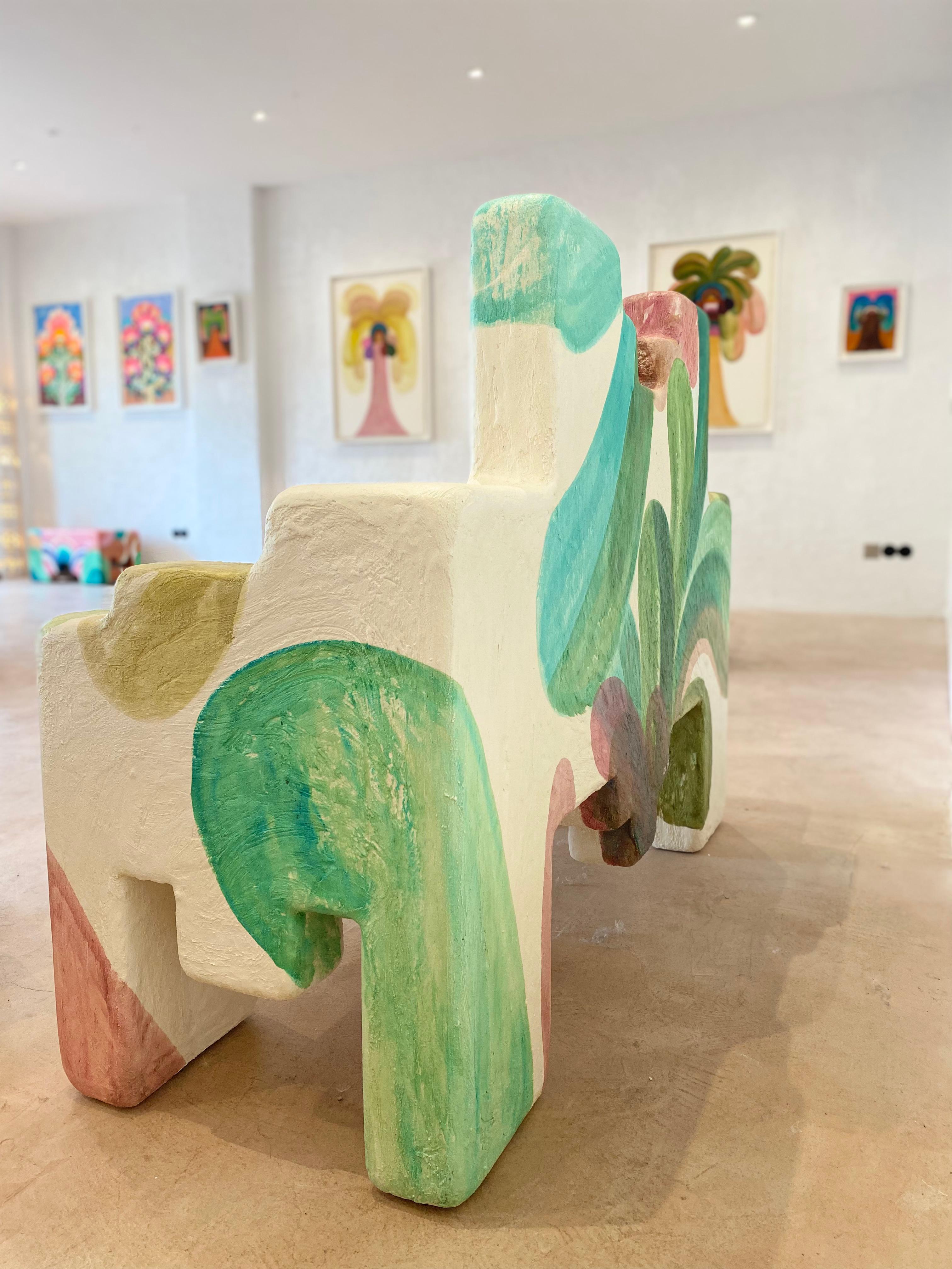 Autre Caroline Rennequin Painted Palms Throne en vente