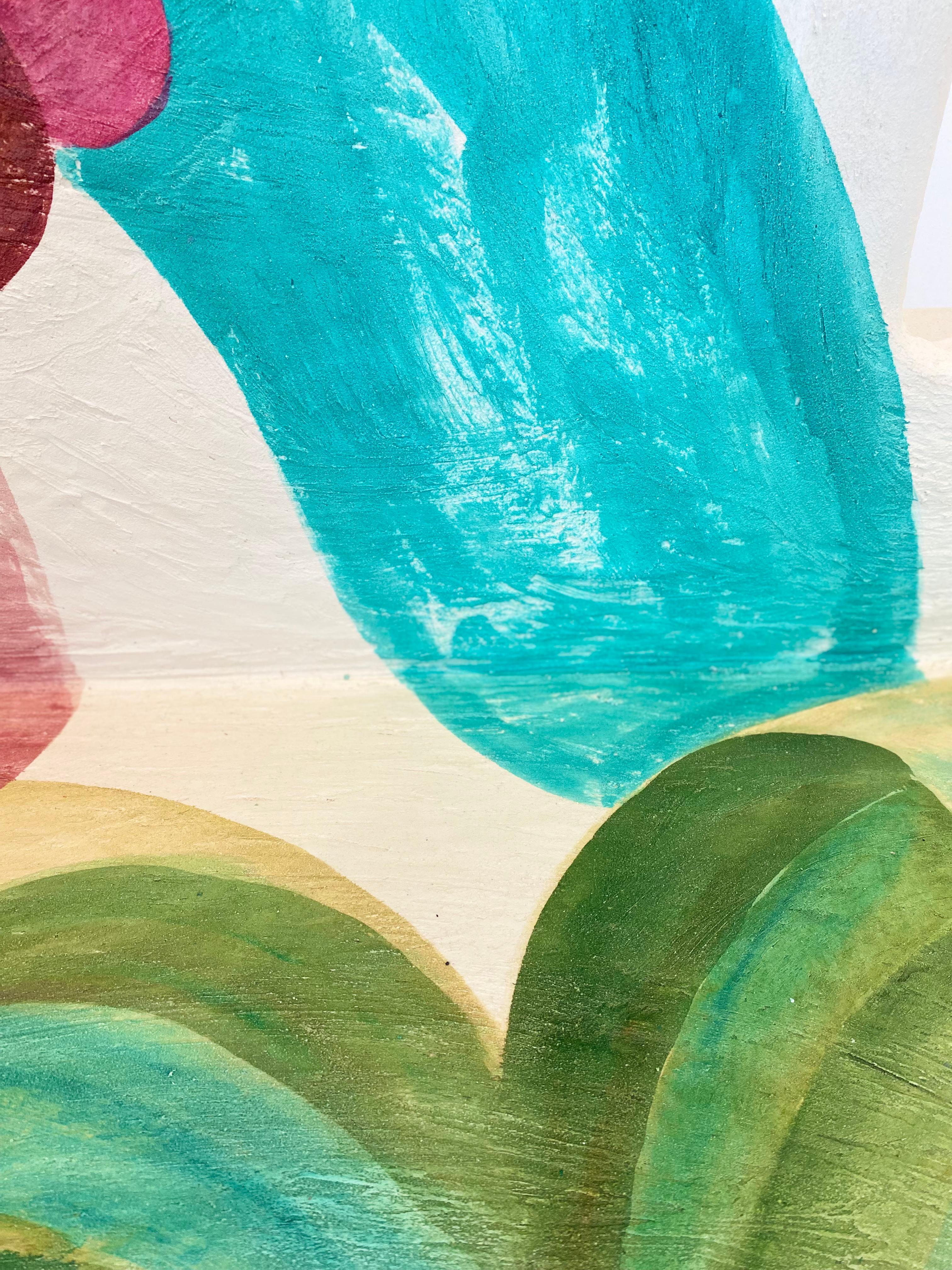 Bois Caroline Rennequin Painted Palms Throne en vente