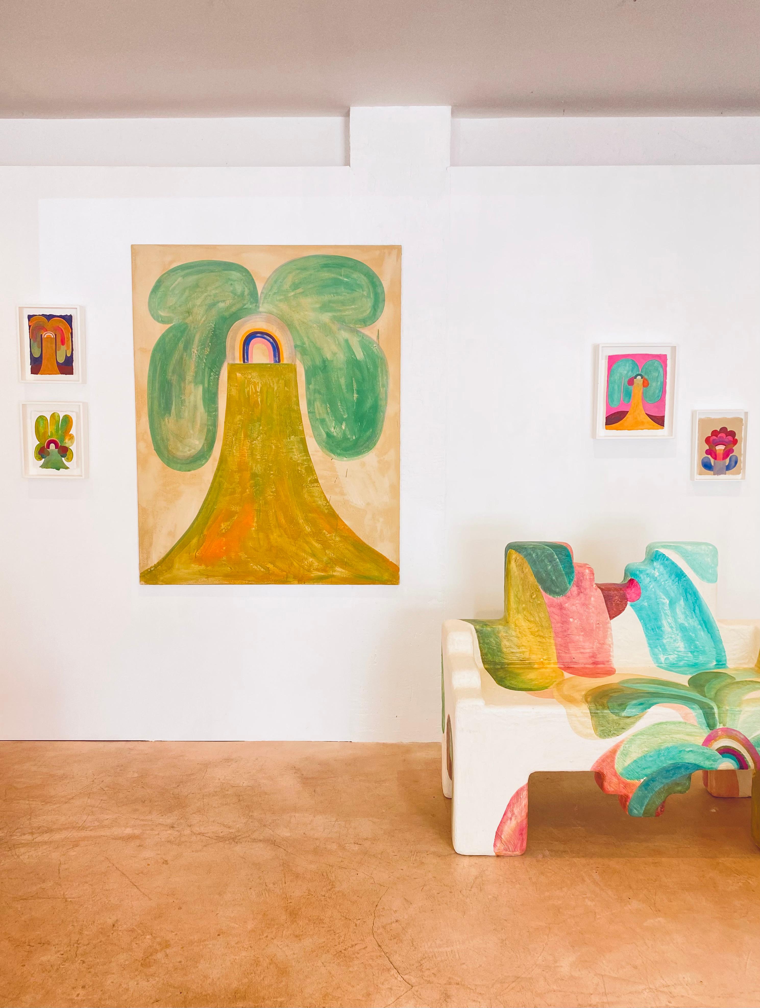 French Caroline Rennequin Painting Phoenix Palms serie For Sale