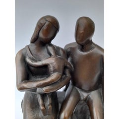 The New Baby Figurative sculpture bronze foundry by MRSS Caroline Russell