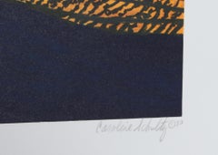 Peacock, Lithograph by Caroline Schultz