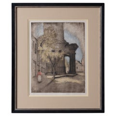 Antique Caroline van Hook Bean - St. Philip's Church, Charleston Etching