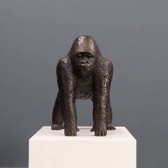 Caroline van Lange bronze œuvre d'art singe 'Bokita'