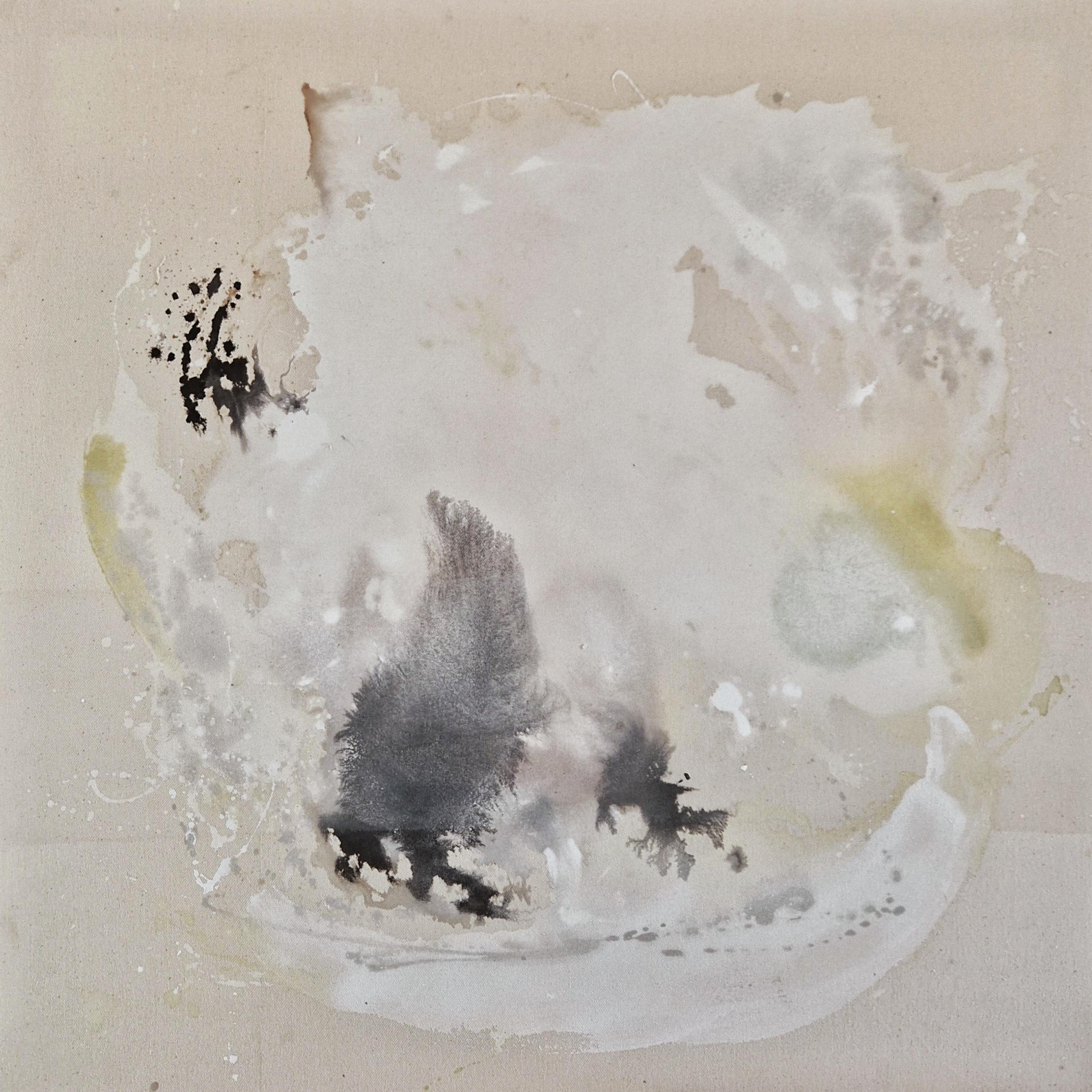 Air and Sound - Fluid Acrylic Painting on raw canvas, 2023,  by Caroline Weber
