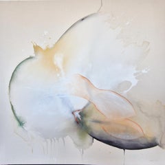 Breeze - Fluid Acrylic Painting on raw canvas, 2022,  by Caroline Weber