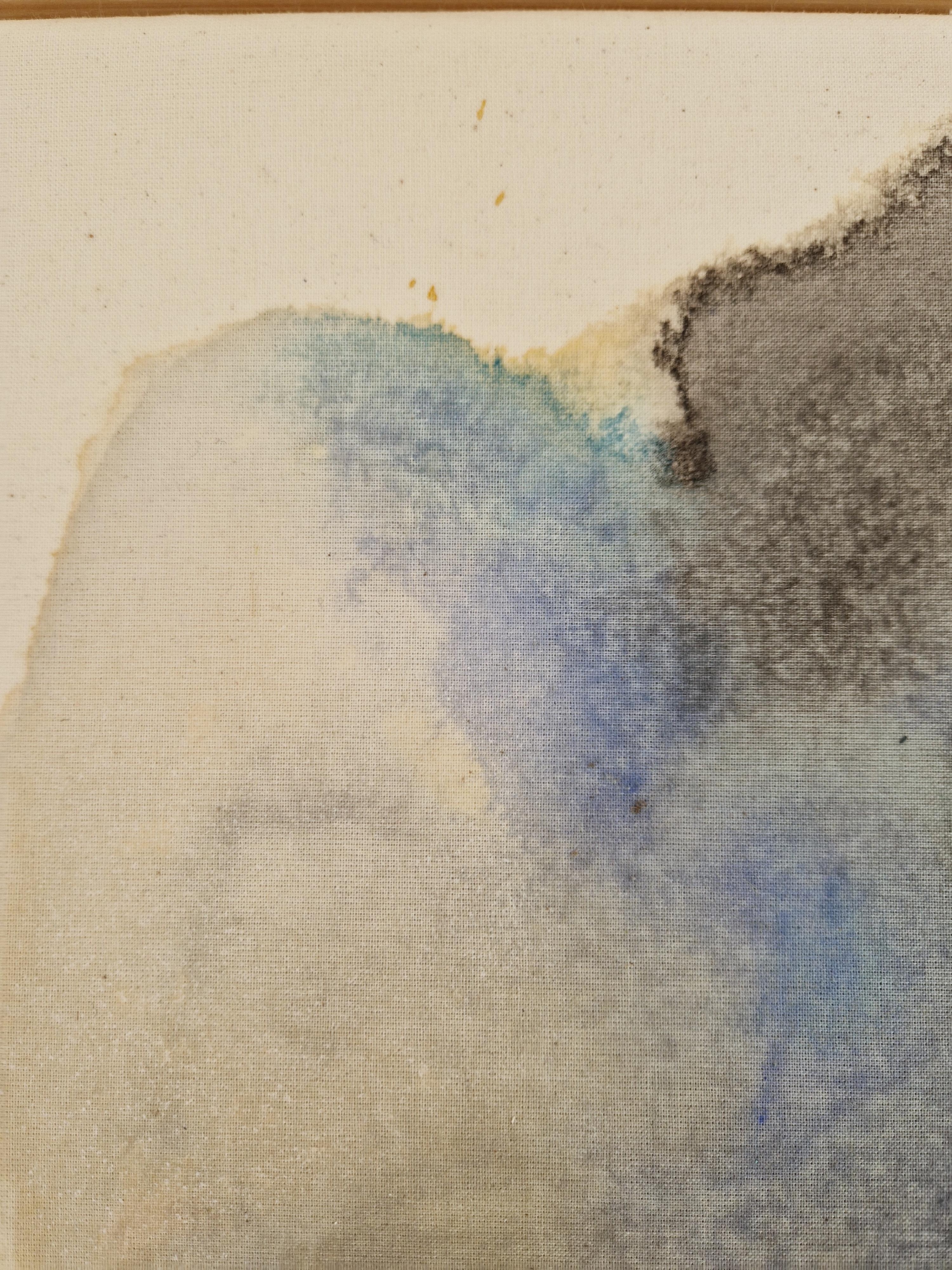 From far away - Fluid Acrylic Painting on raw canvas, 2022,  by Caroline Weber For Sale 7