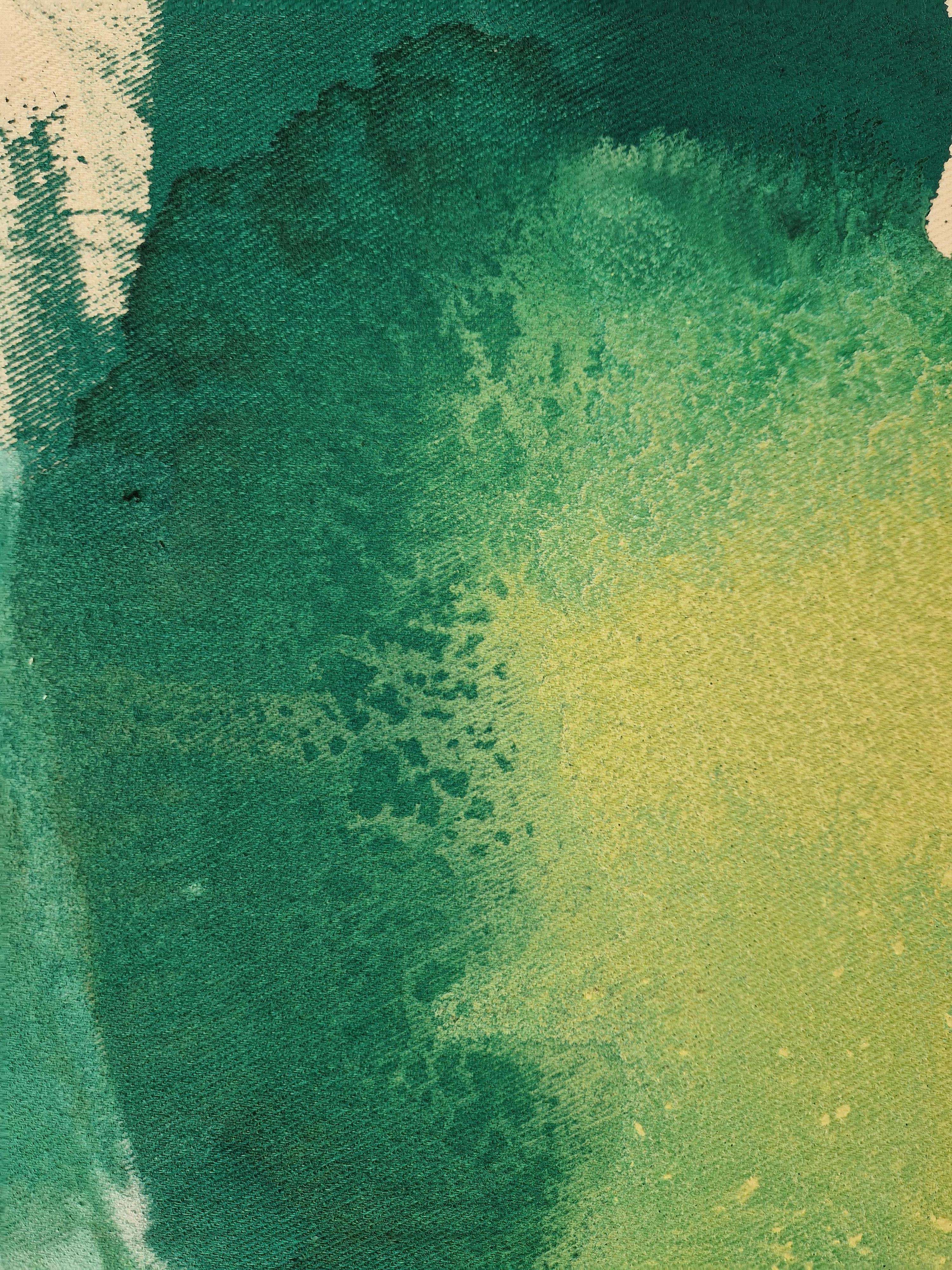 Paysage - Peinture acrylique fluide sur toile brute, 2022  Caroline Weber en vente 14