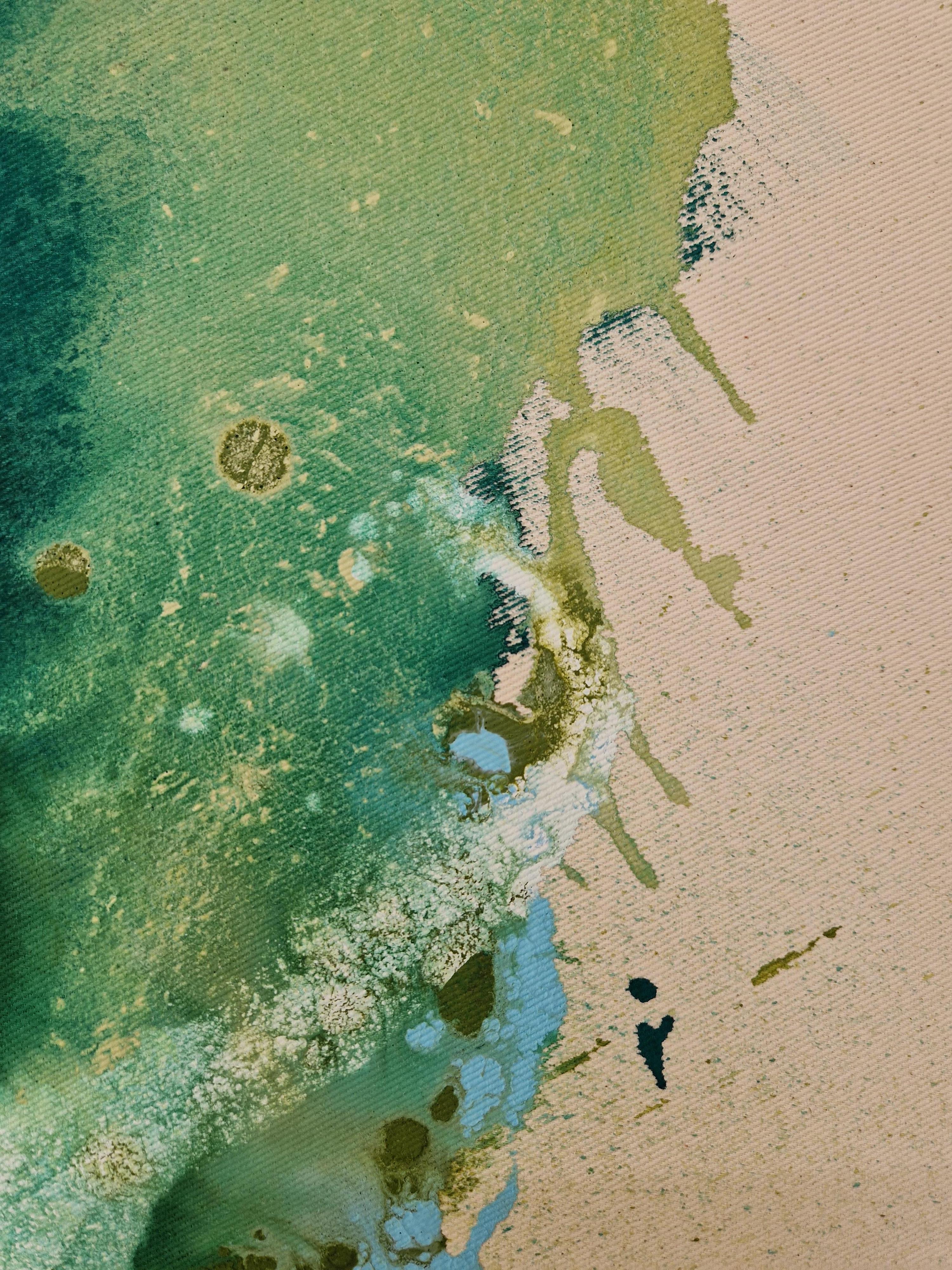 Paysage - Peinture acrylique fluide sur toile brute, 2022  Caroline Weber en vente 15