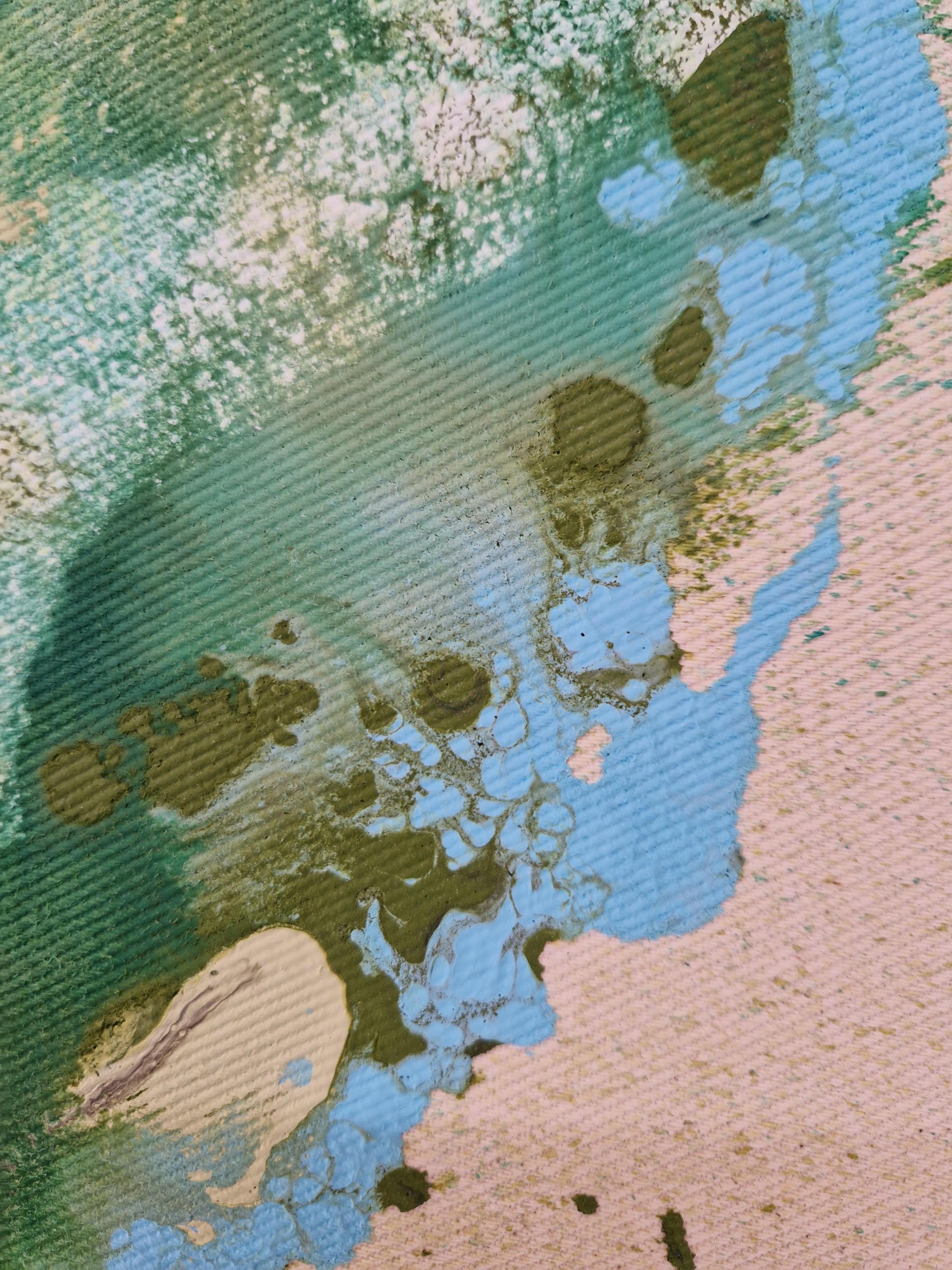 Paysage - Peinture acrylique fluide sur toile brute, 2022  Caroline Weber en vente 11