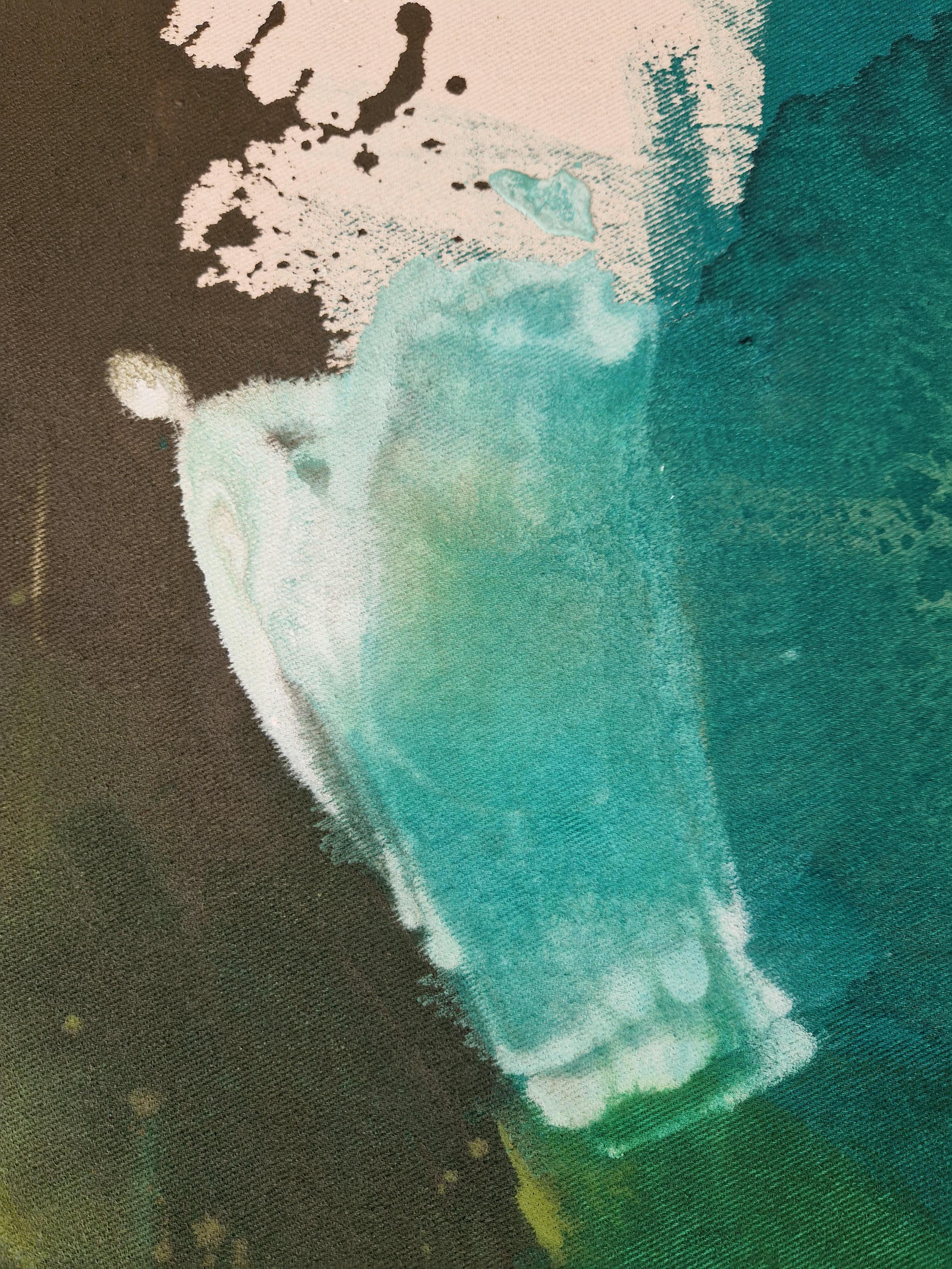 Paysage - Peinture acrylique fluide sur toile brute, 2022  Caroline Weber en vente 13