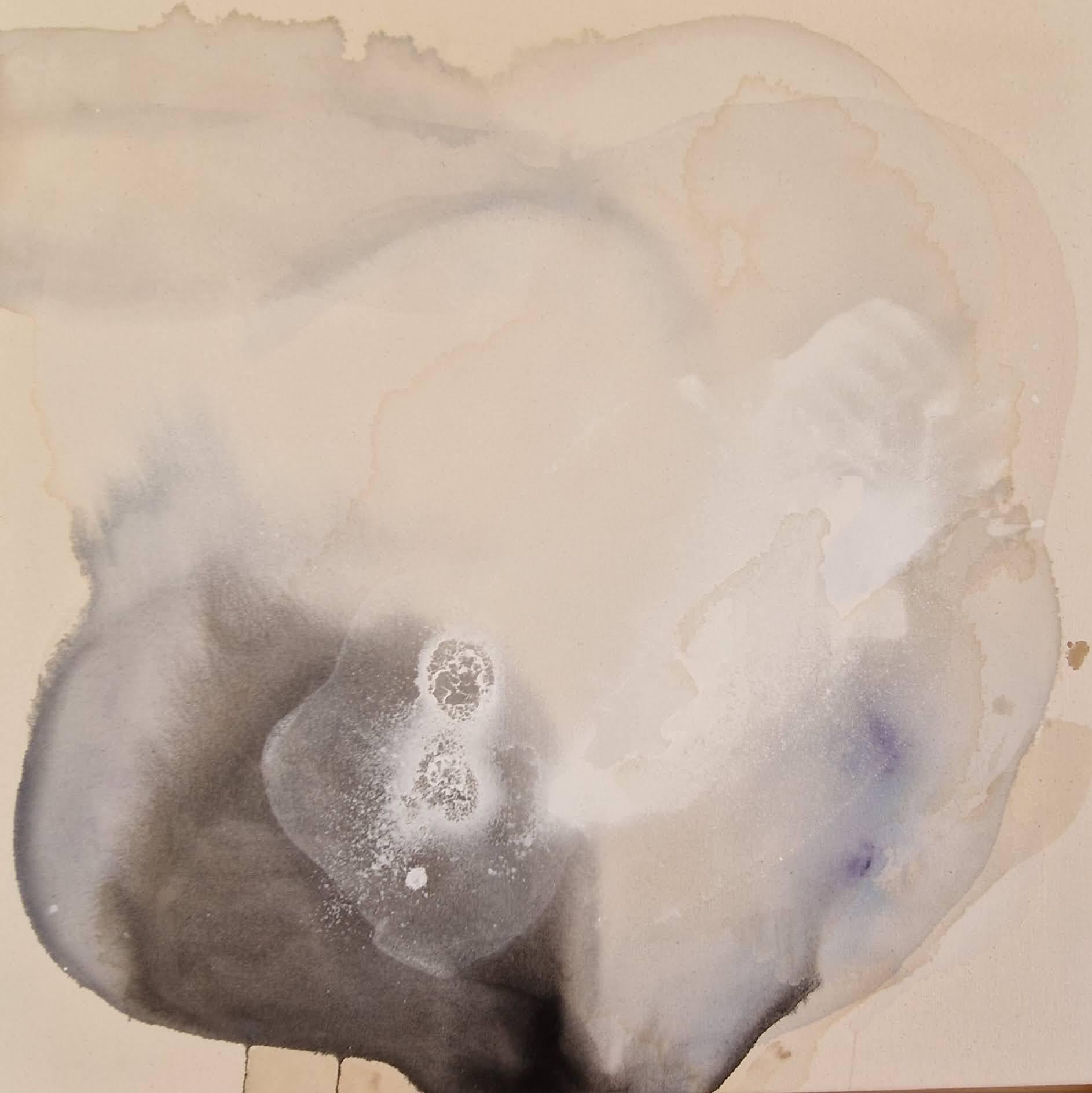 Positive Vibes - Fluid Acrylic Painting on raw canvas, 2022,  by Caroline Weber
