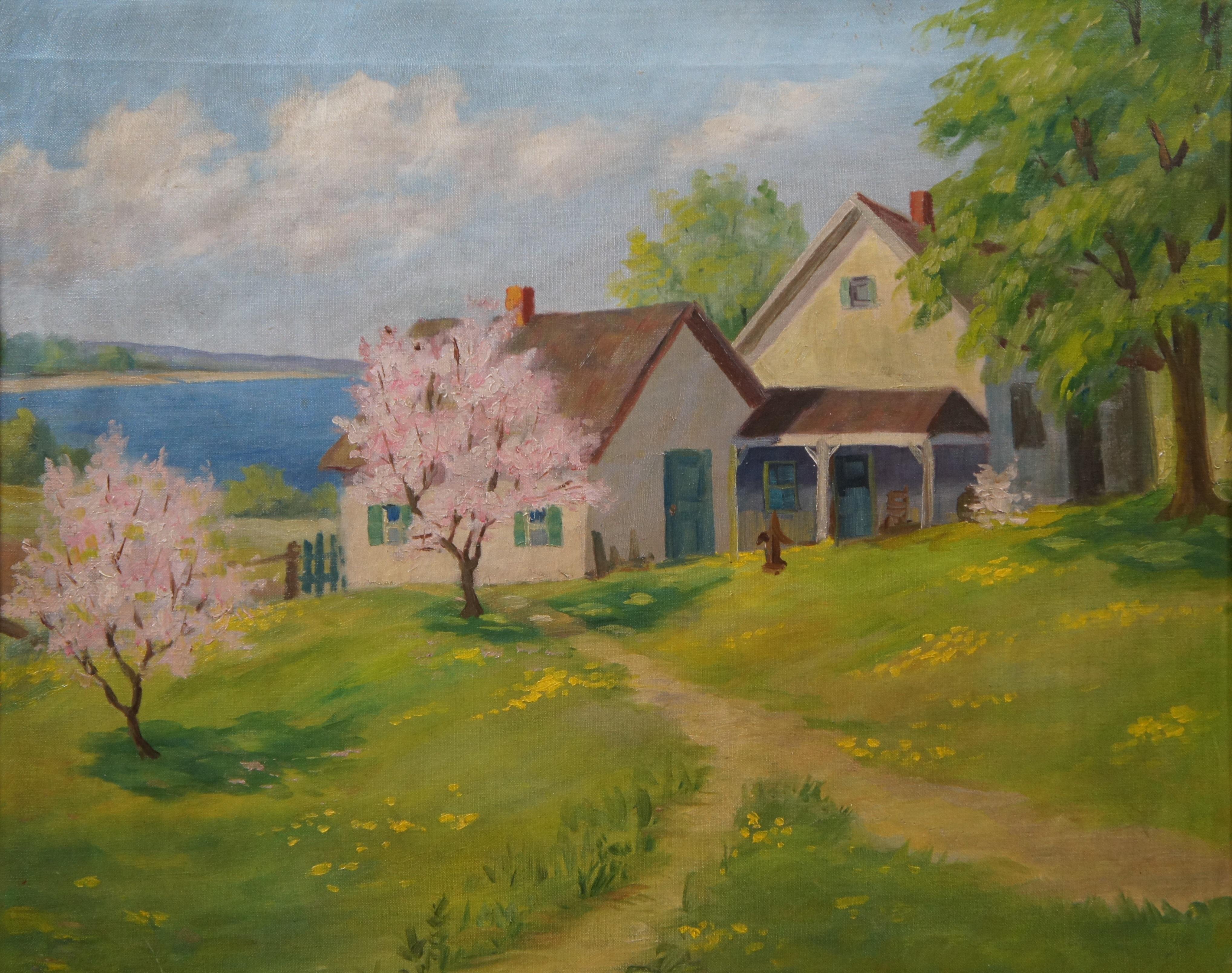 Carolus Verhaeren 1908-1956 Coastal Landscape Oil Painting on Canvas 36