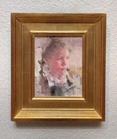 "Girl in Green II" (2025), Original Expressionist Portrait, Oil Painting