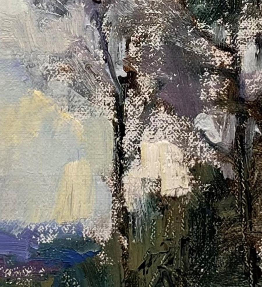This piece measures at 8 x 6 in., and is framed at 11.50  x 9.50 in., ready to hang.

Artist Biography:
Carolyn Anderson, a nationally recognized artist, is an accomplished pastelist and oil painter.  Born and raised in the Chicago area, Anderson