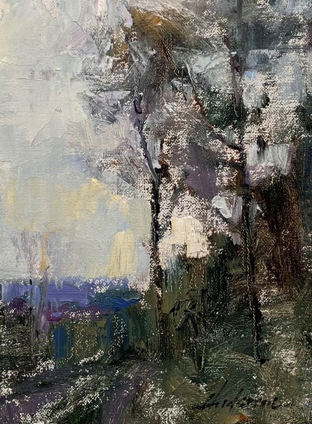 Carolyn Anderson Landscape Painting - "Trees and Sky" (2011), Original Expressionist Landscape Oil Painting