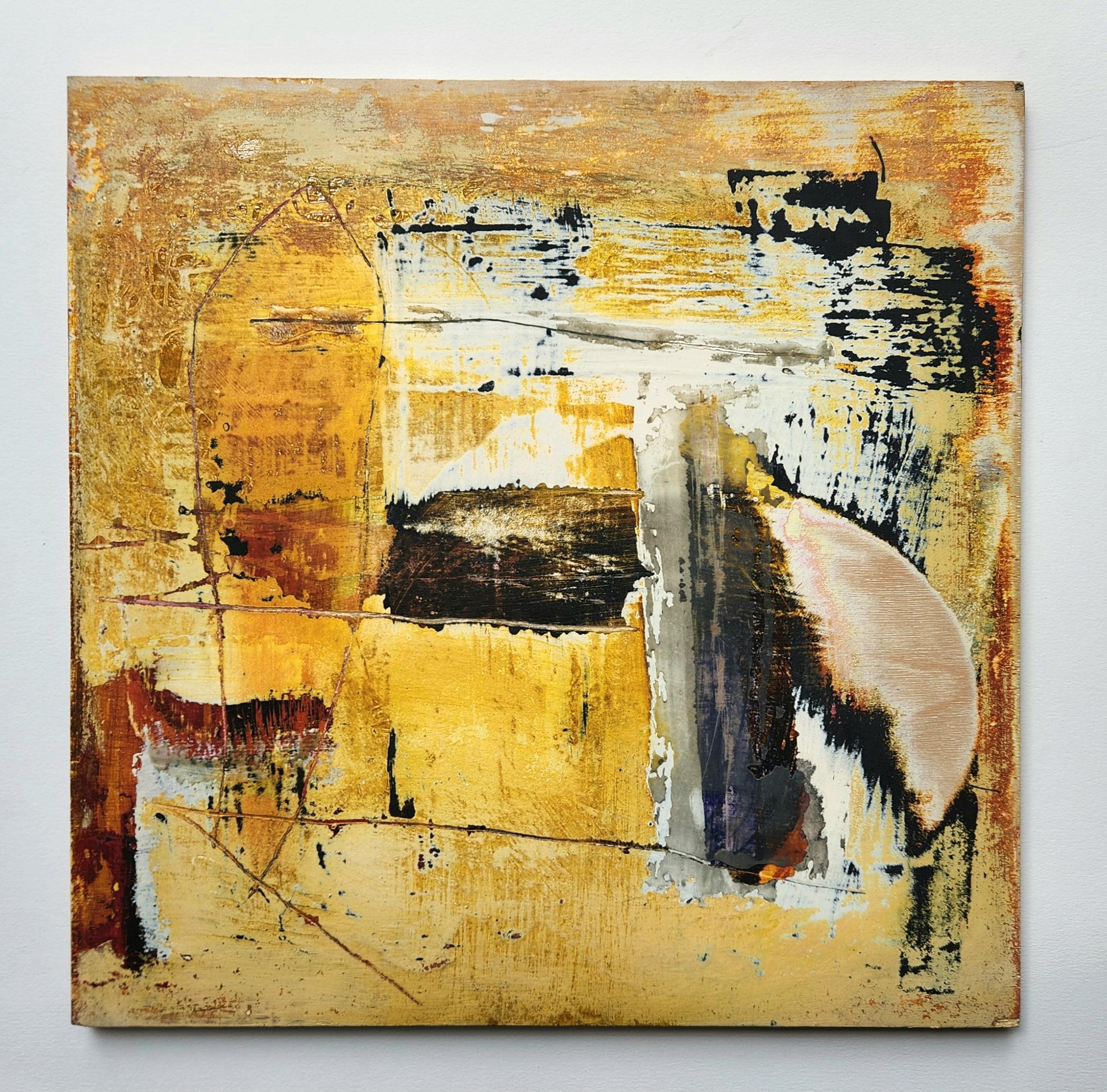 Carolyn Bardos Abstract Painting - Painting on Wood Board --Number 15