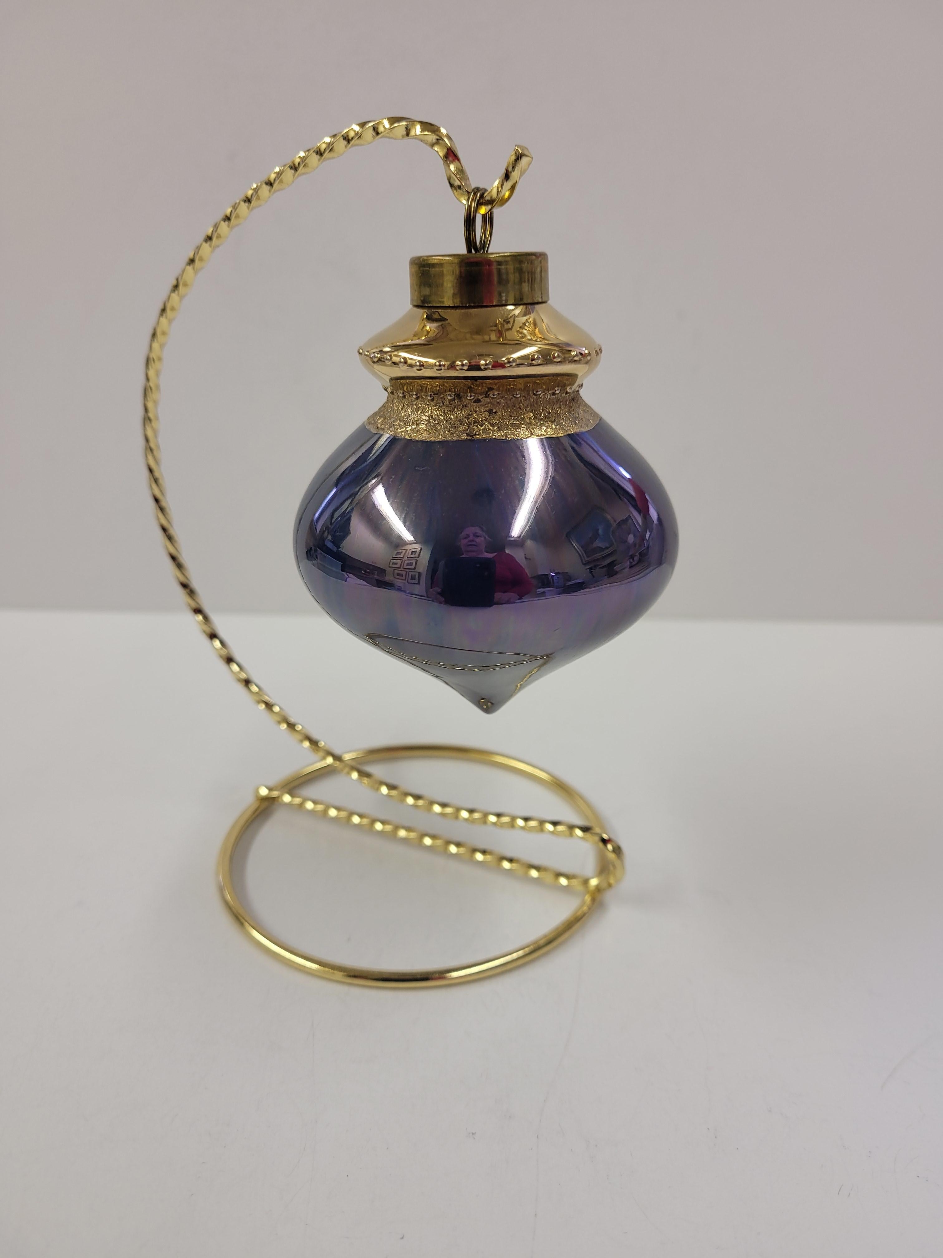 "Jolly" (2024) By Carolyn Barlock, Original Gold and Porcelain Ornament