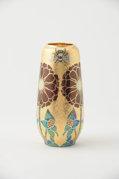 "Splendrous" (2024) By Carolyn Barlock, Original Gold and Porcelain Vase