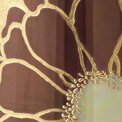 "Esplendoroso" (2024) Lustre persa y oro de 22 quilates sobre jarrón de porcelana