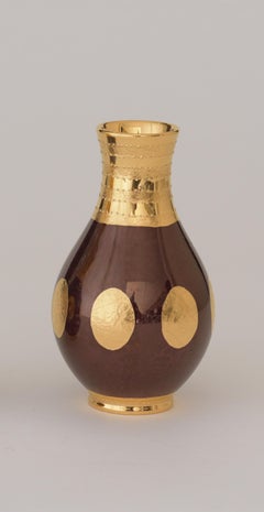 "Waltz (2/2)" (2024) By Carolyn Barlock, Original Gold and Porcelain Vase