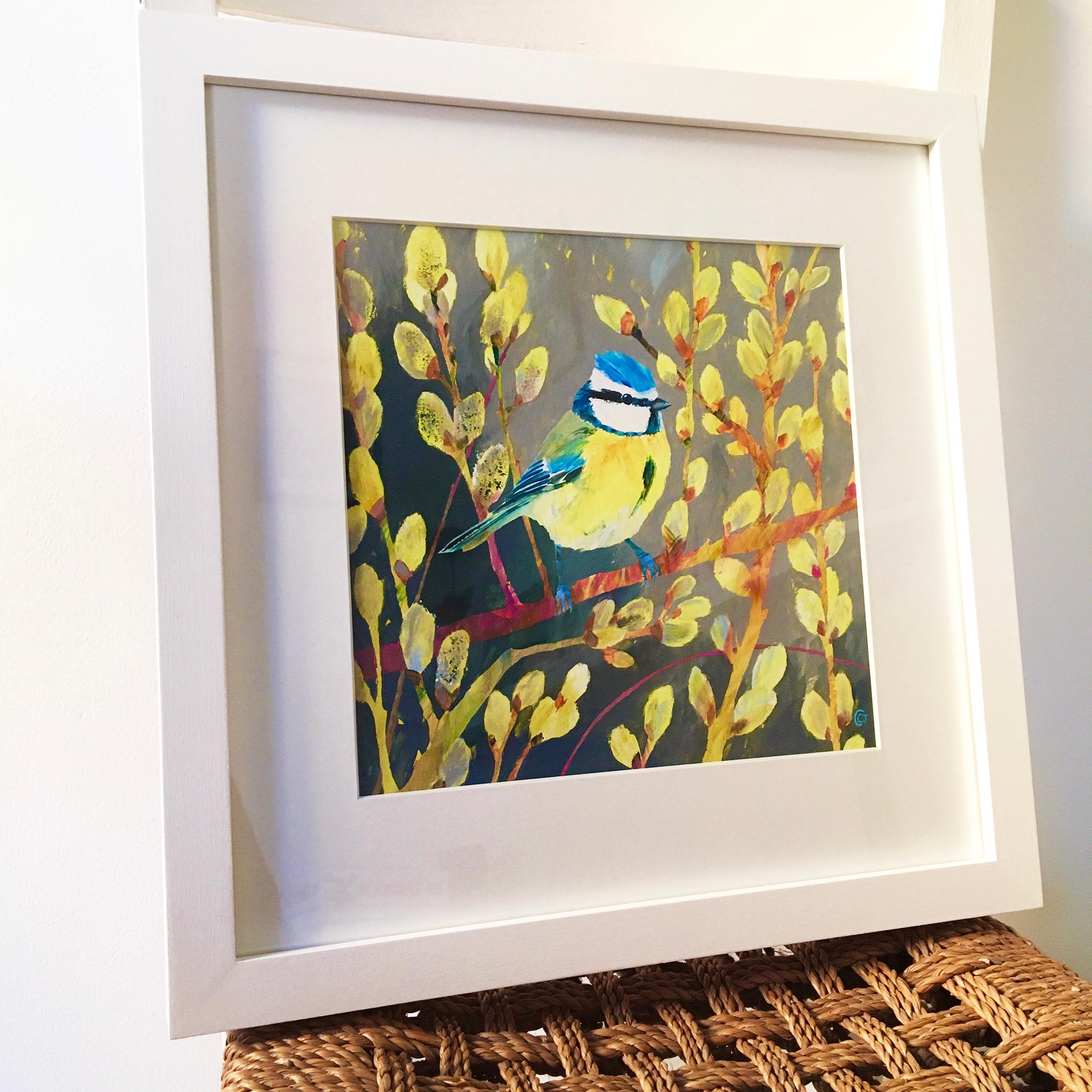 Blue Tit by Carolyn Carter, original animal painting, bird painting, painting For Sale 1