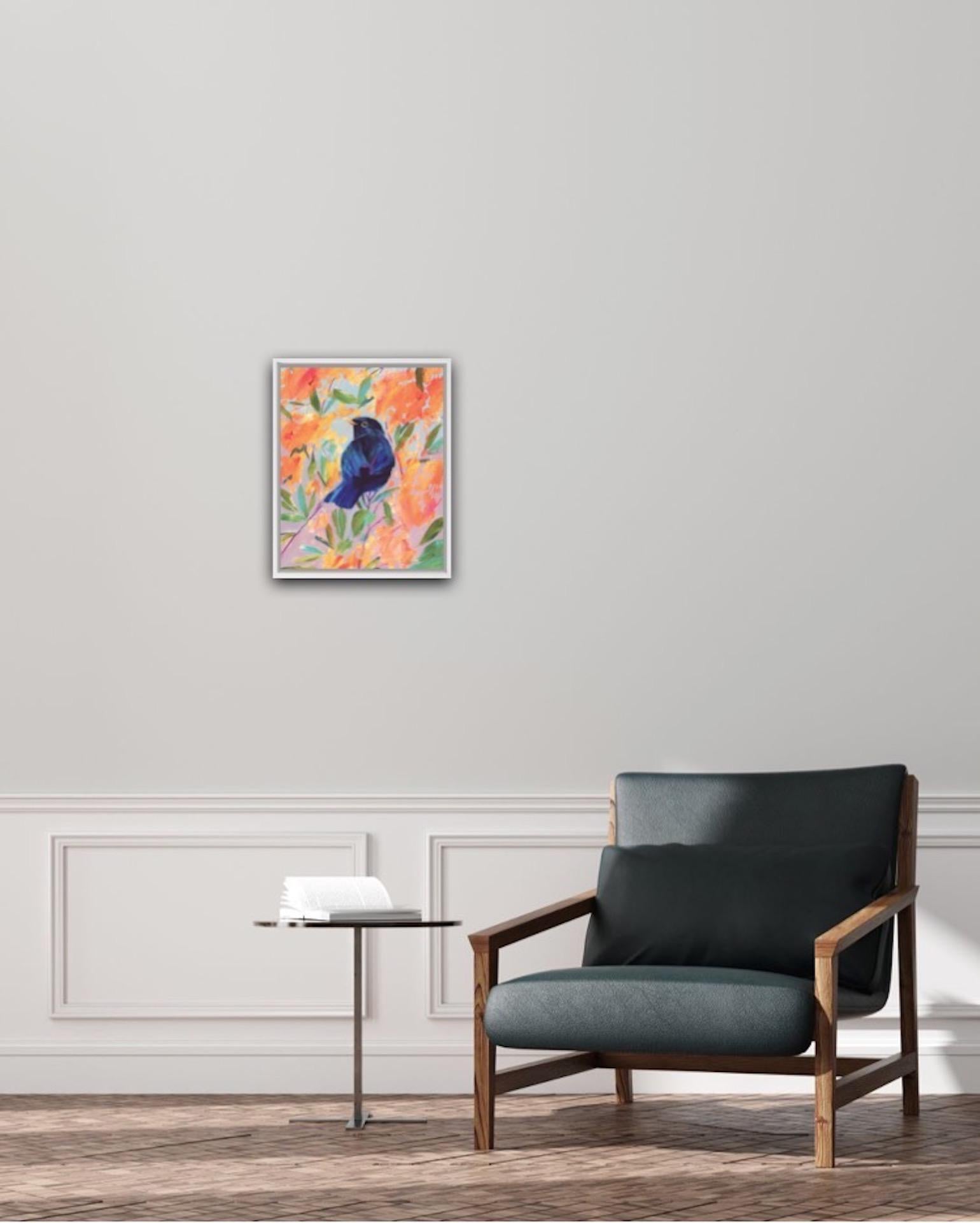 Carolyn Carter, Mirlo, Pintura Original Animal, Arte Contemporáneo Brillante en venta 7