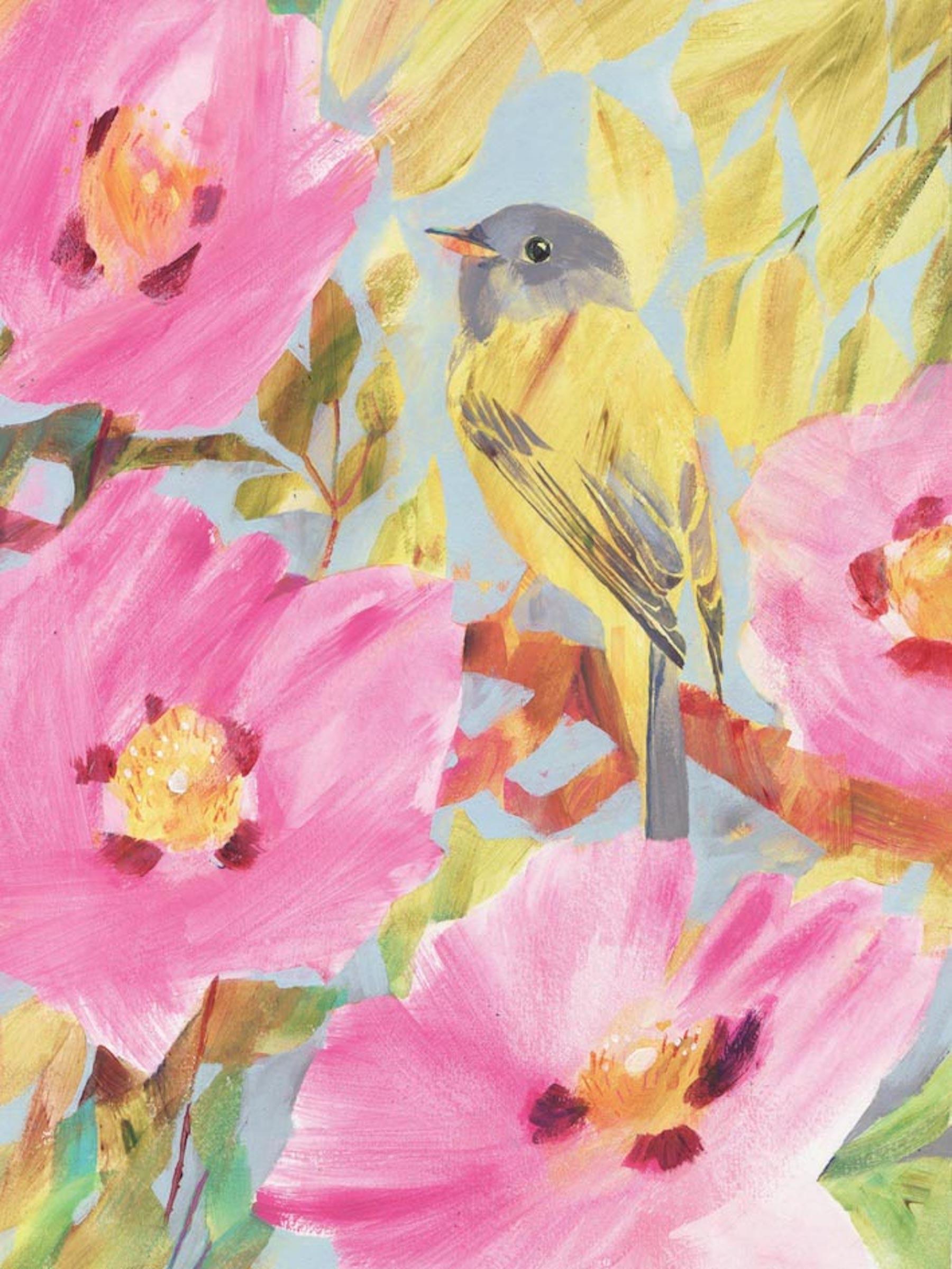 Fliegenfänger Kanarienvogel [2017]
Signiert von der Künstlerin
Acryl auf Karton
Bildgröße: H:24 cm x B:18 cm
Rahmengröße: H:39 cm x B:32 cm x T:3cm
Bitte beachten Sie, dass die Insitu-Bilder lediglich einen Hinweis darauf geben, wie ein Stück