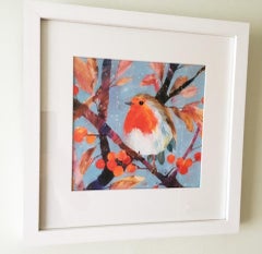 Carolyn Carter, Robin, Affordable Art, Original Bird Painting, Art Online