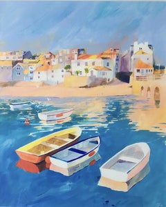 Carolyn Carter, St Ives Harbour, Coastal Art, Art of Cornwall, Original Painting