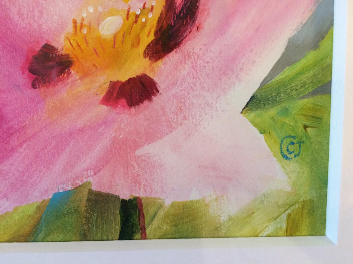 Díptico de Gorrión estival y Papamoscas canario, pinturas originales, Primavera en venta 5