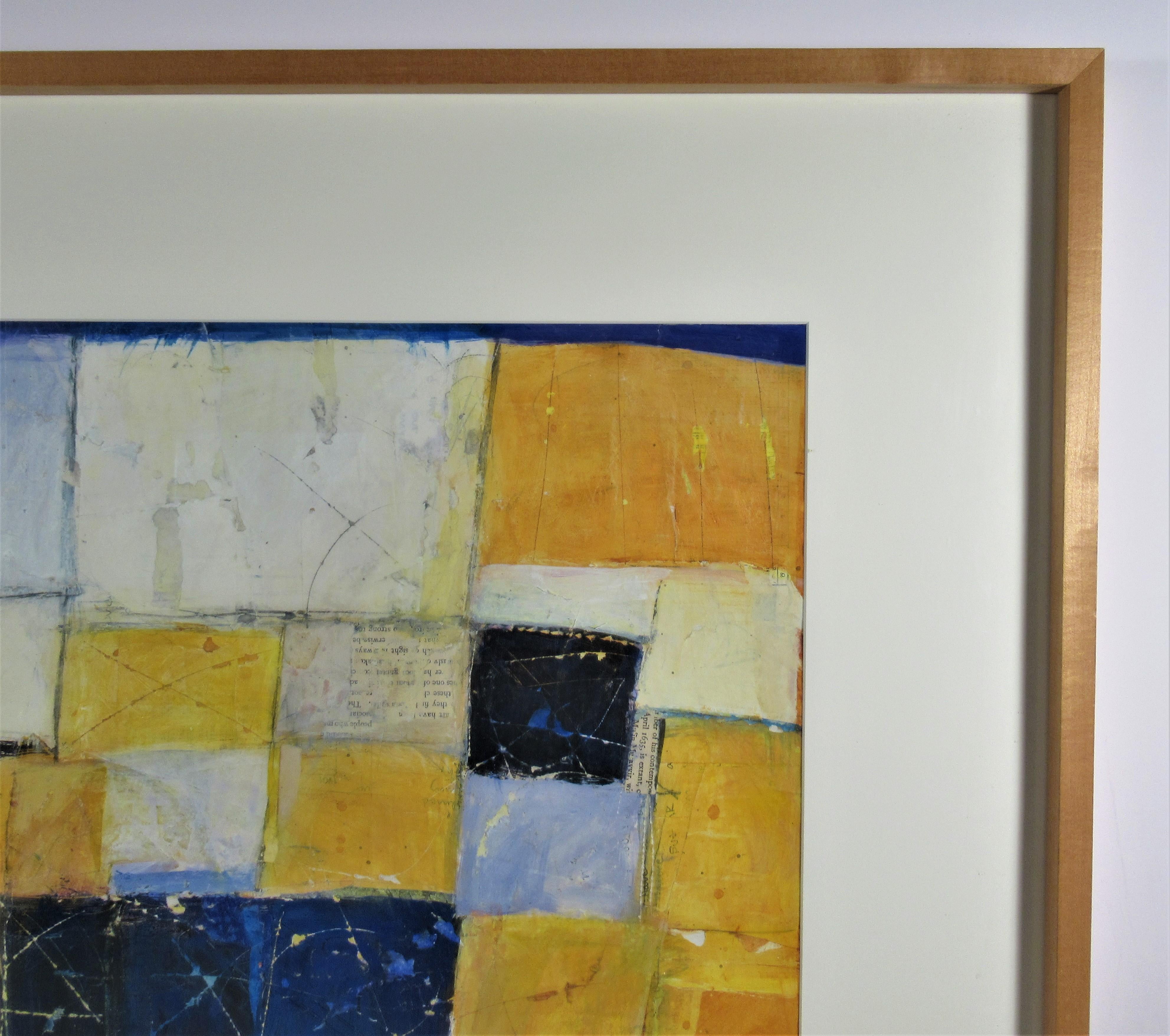 Untitled #1 - Beige Abstract Drawing by Carolyn Cole