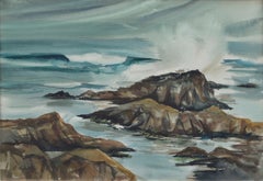 Mid Century Rocky California Coastline Landscape
