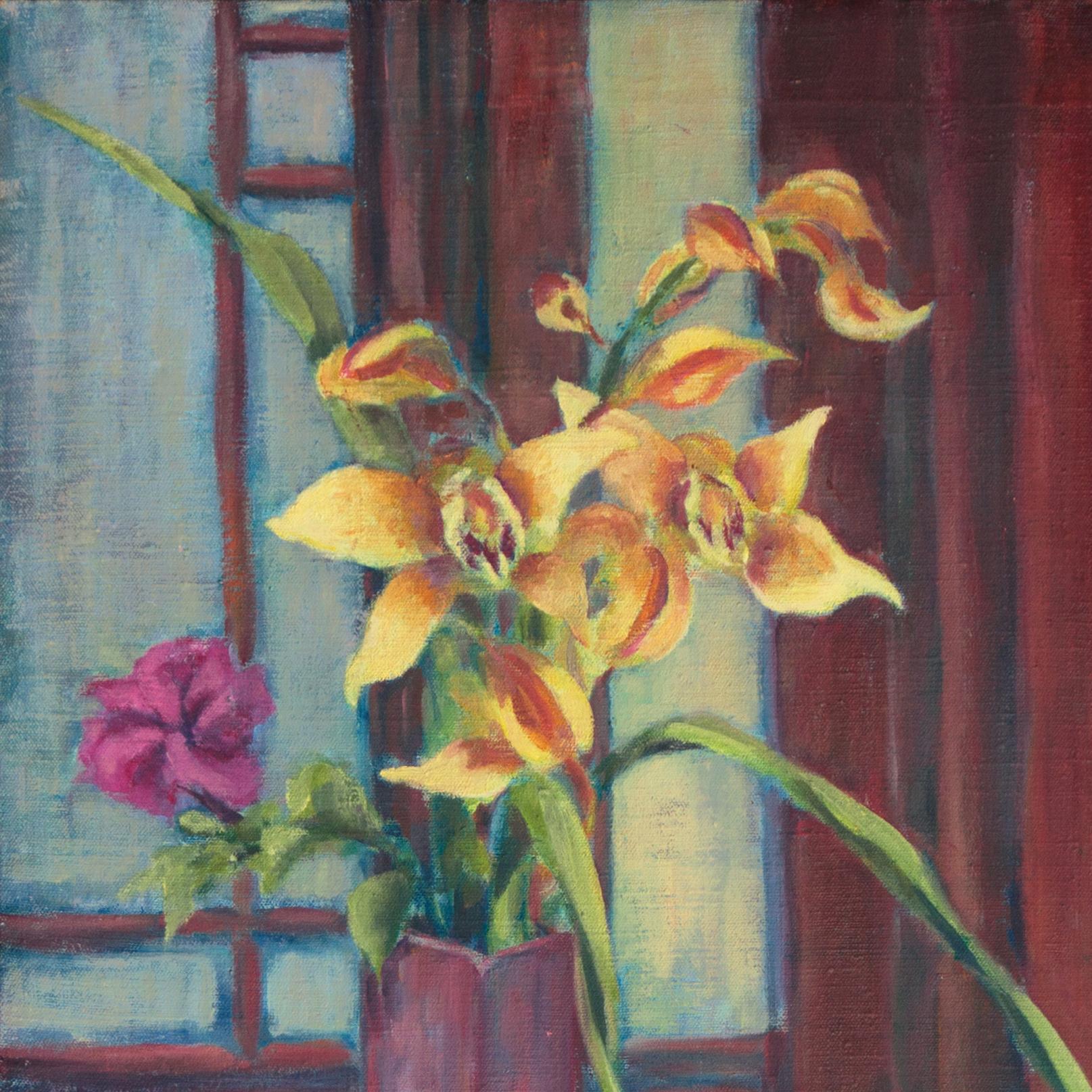'Still Life of Orchids', Art Students League, Denver, Colorado For Sale 1