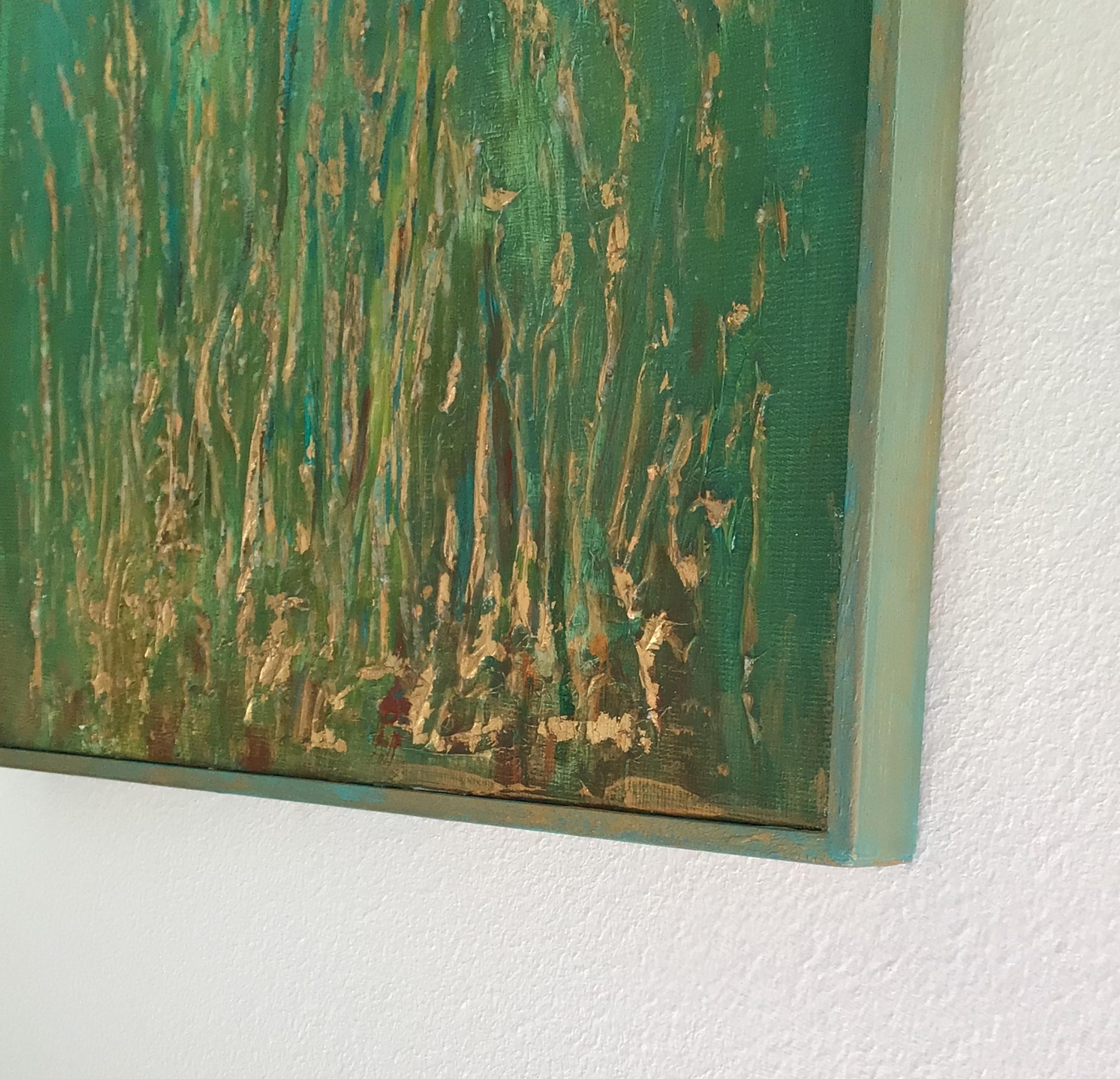 Golden Grasses. Contemporary Impressionist Diptych Painting For Sale 12