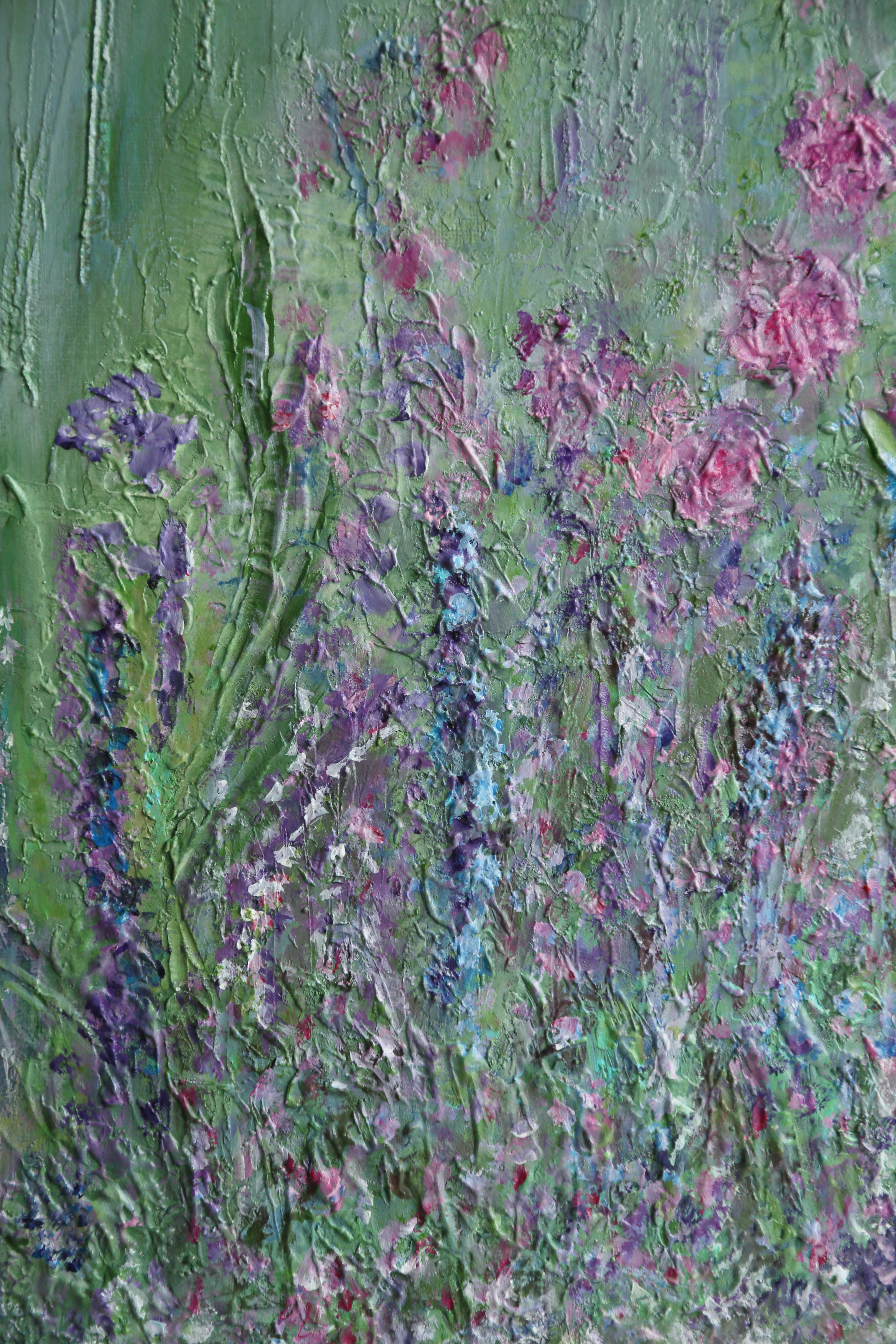 June Border. Contemporary Impressionist Oil Painting For Sale 1