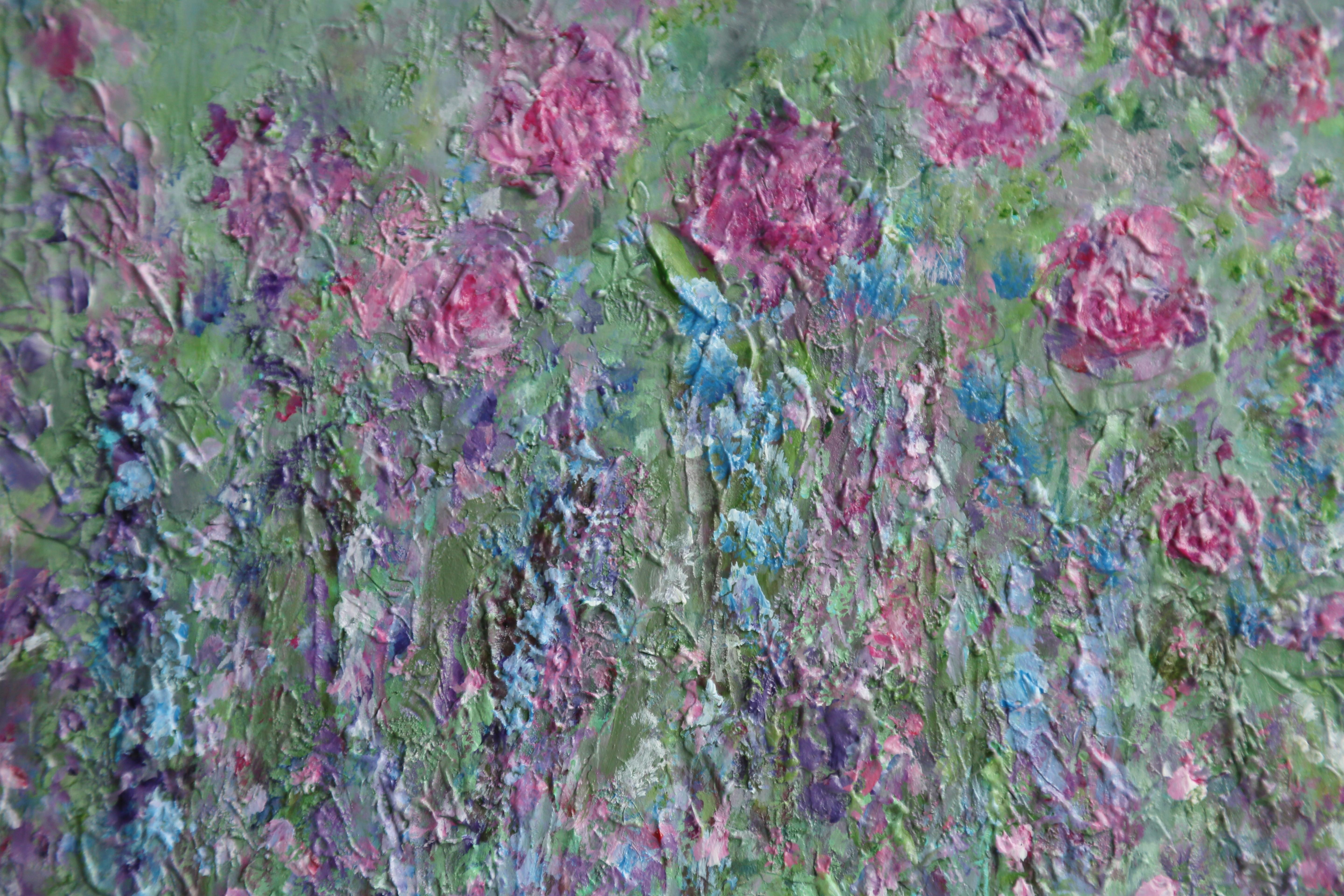 June Border. Contemporary Impressionist Oil Painting For Sale 3