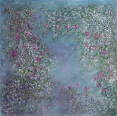 "Pergola Roses". Contemporary Floral Painting