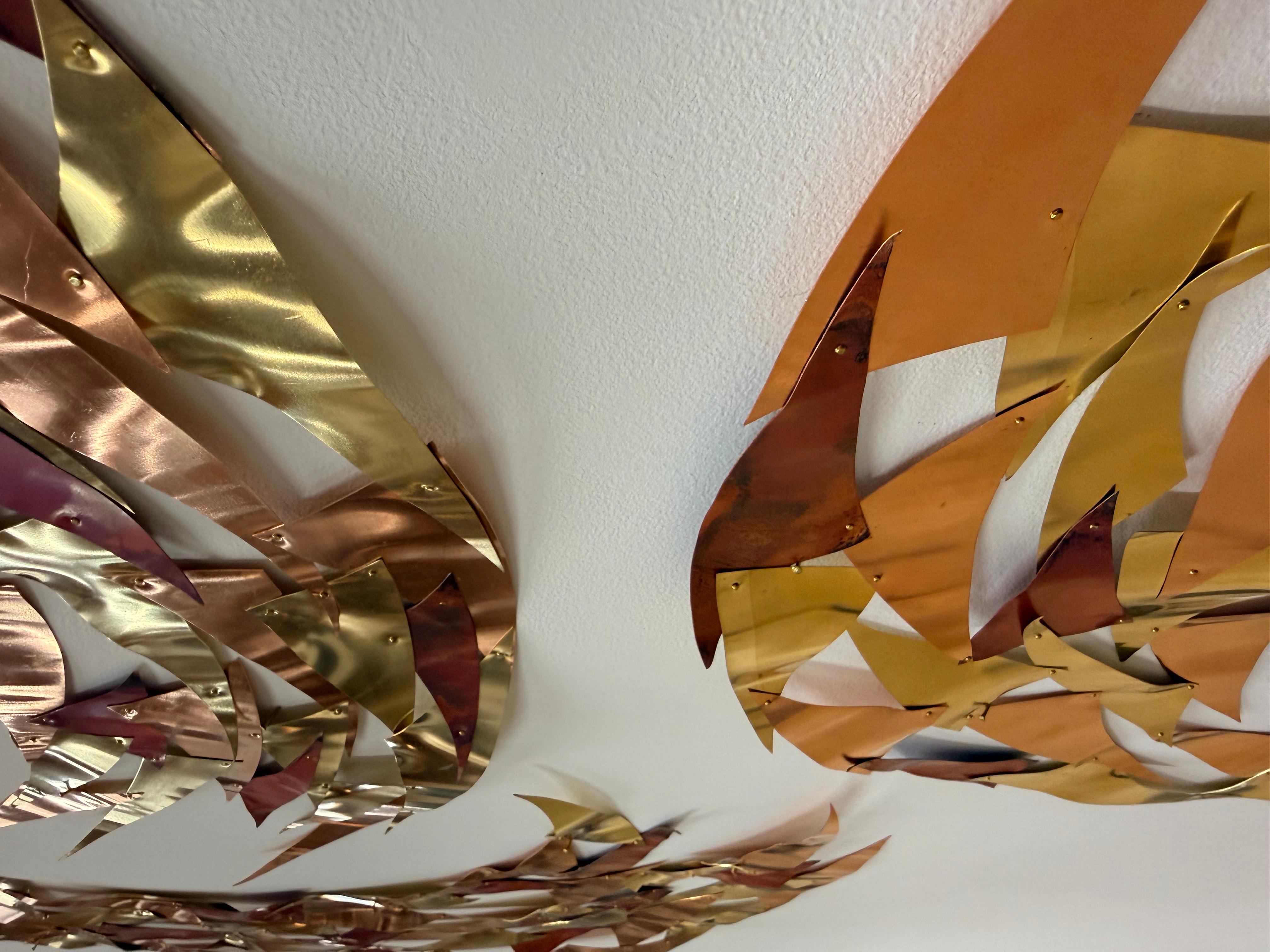 Around Here Somewhere - Scultura da parete in rame con luna crescente, 2025 in vendita 9