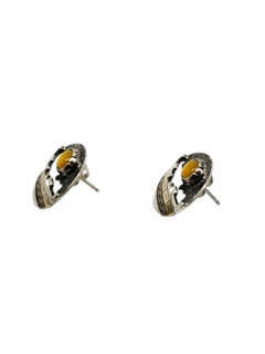 Carolyn Pollack 14k & Sterling Silver Citrine Earrings #19950