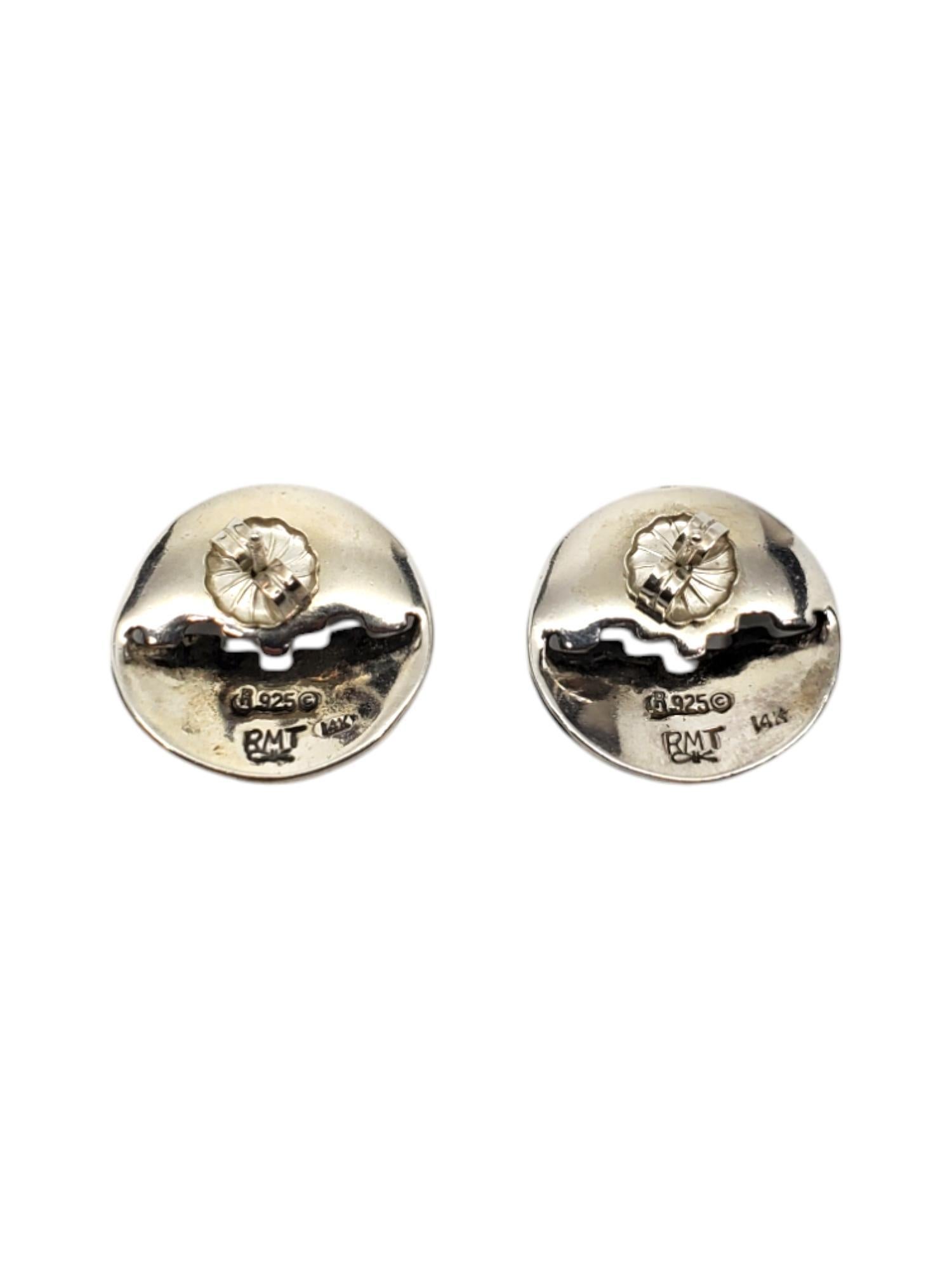 Women's Carolyn Pollack 14k & Sterling Silver Citrine Earrings #19950 For Sale