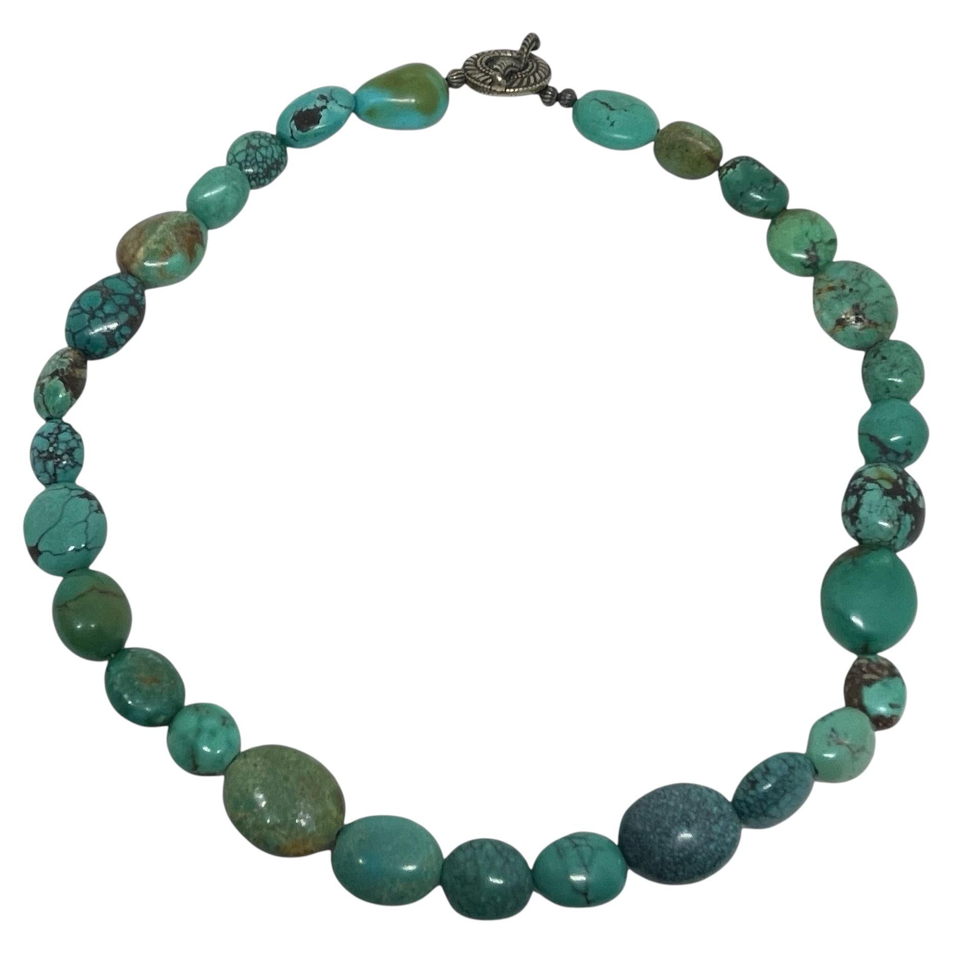 CAROLYN POLLACK: collana di design in argento sterling 925 con perline di turchese