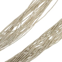 Carolyn Pollack Southwestern Liquid Silver Necklace Sterling 28 Strands