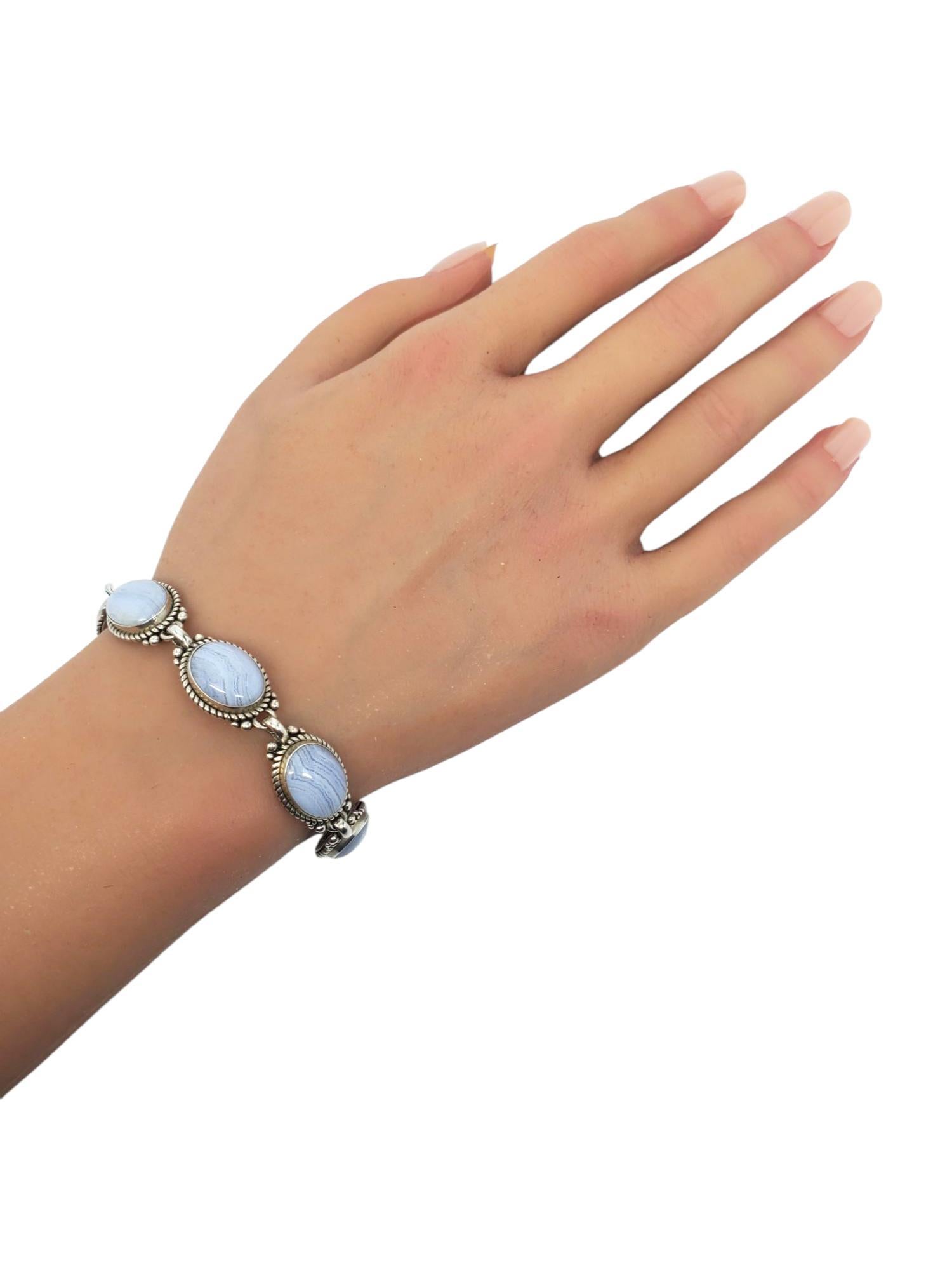Carolyn Pollack Sterling Blue Lace Agate Purity Promise Toggle Bracelet #21533 en vente 5
