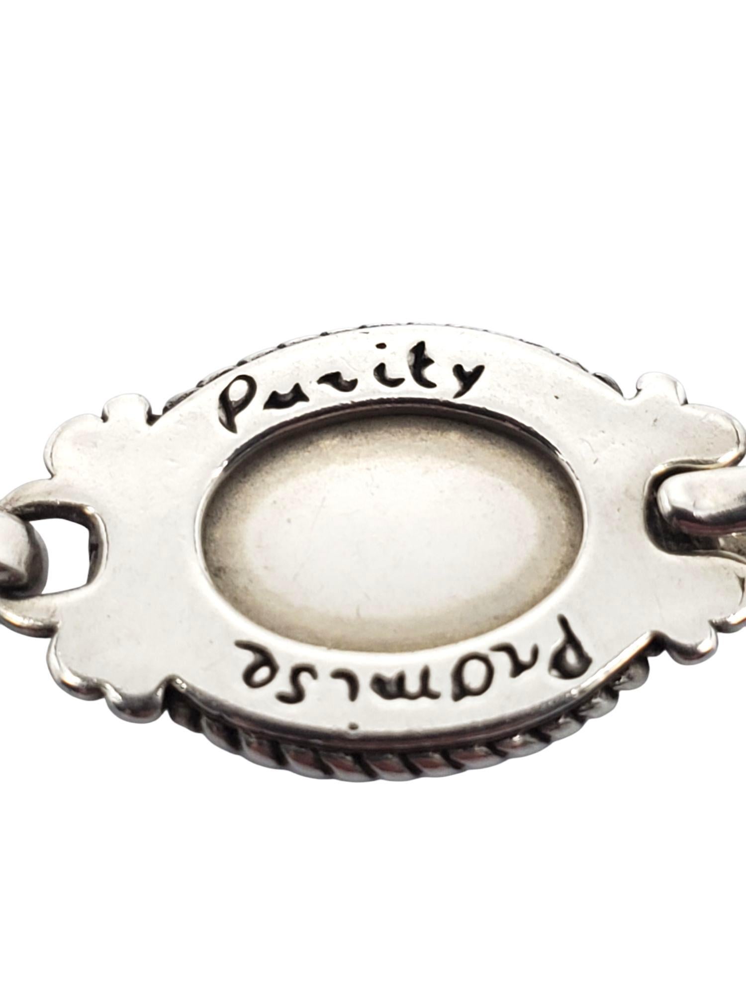 Carolyn Pollack Sterling Blue Lace Agate Purity Promise Toggle Bracelet #21533 en vente 2
