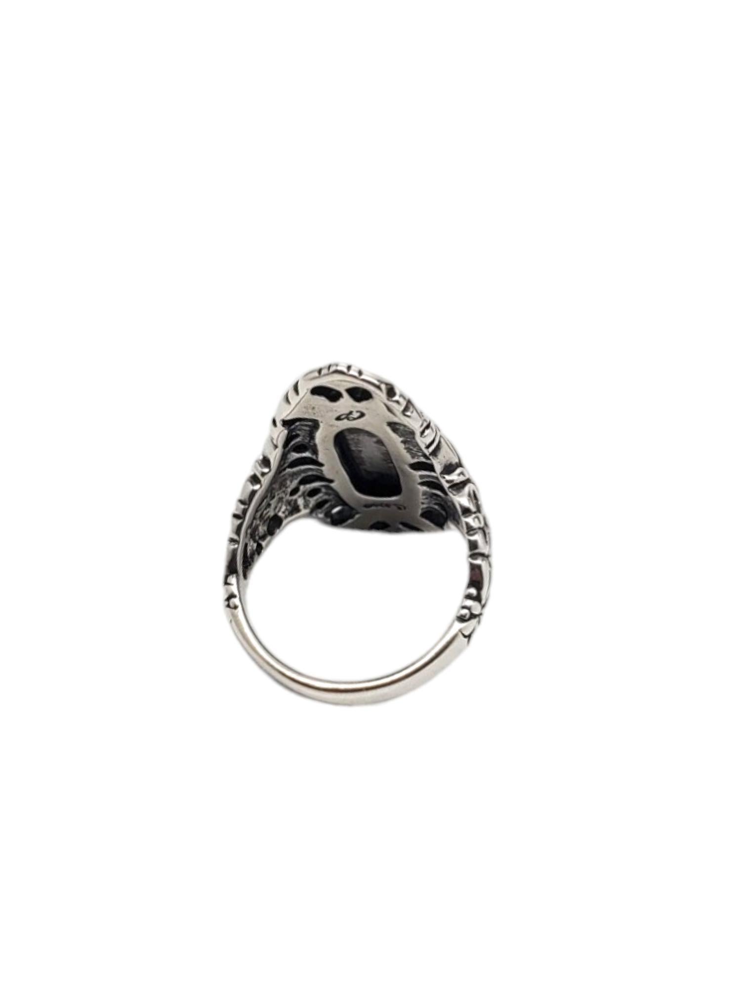 Mixed Cut Carolyn Pollack Sterling Silver and Blue Lace Agate Ring Size 10.25 #17088 For Sale